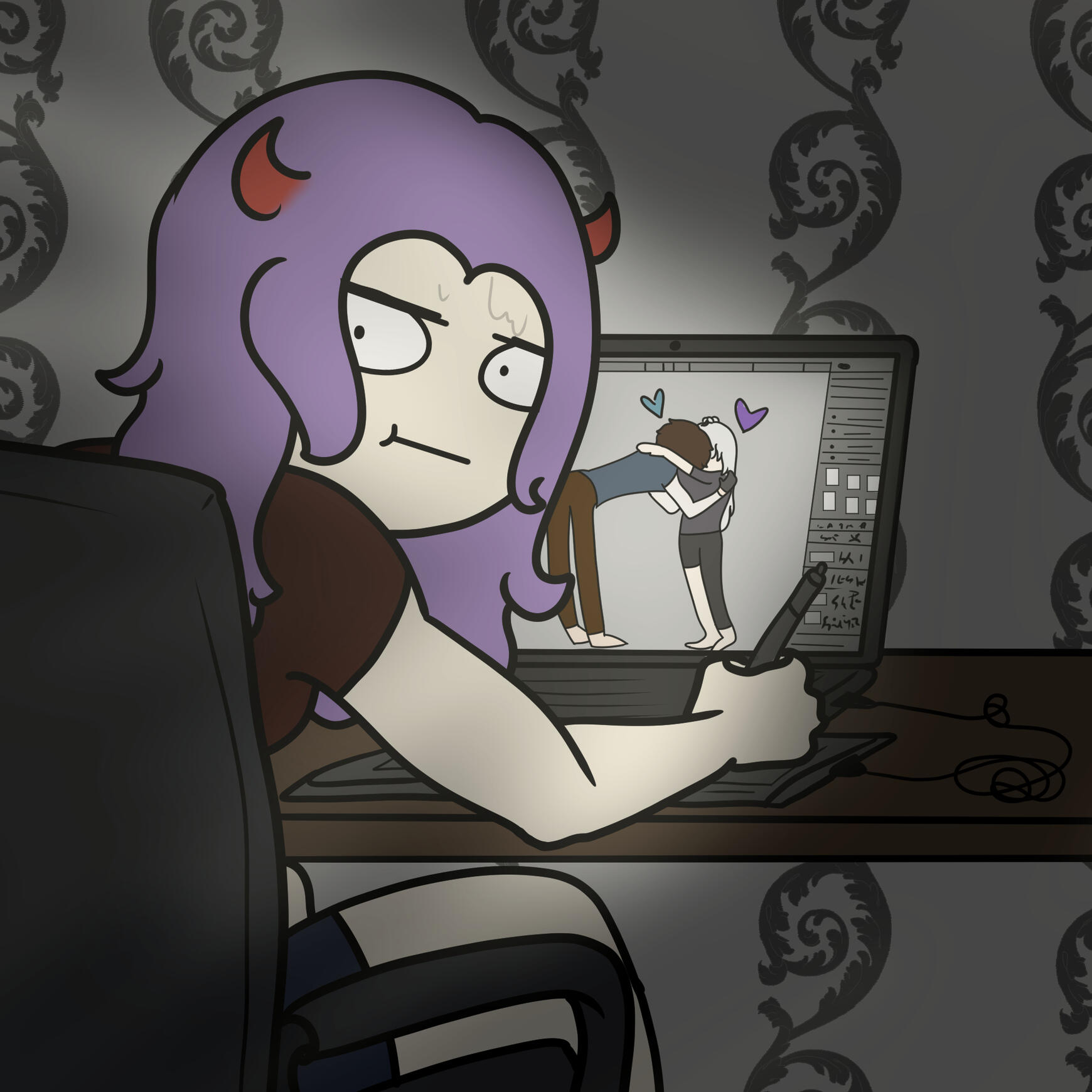 "Caught in 4k making art of my partners" by Nat