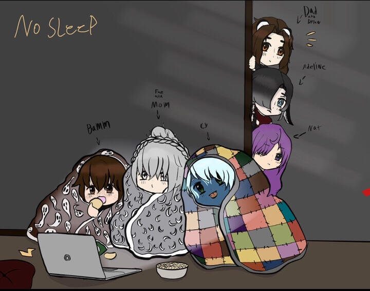 'No Sleep Gaming Night' by AdelineTheMushmoth